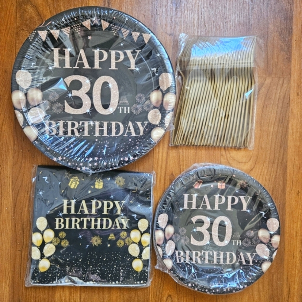 30th Birthday Party Supplies Set